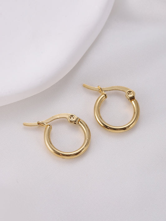 Argollas Pequeñas Cierre Palanca Acero Titanio