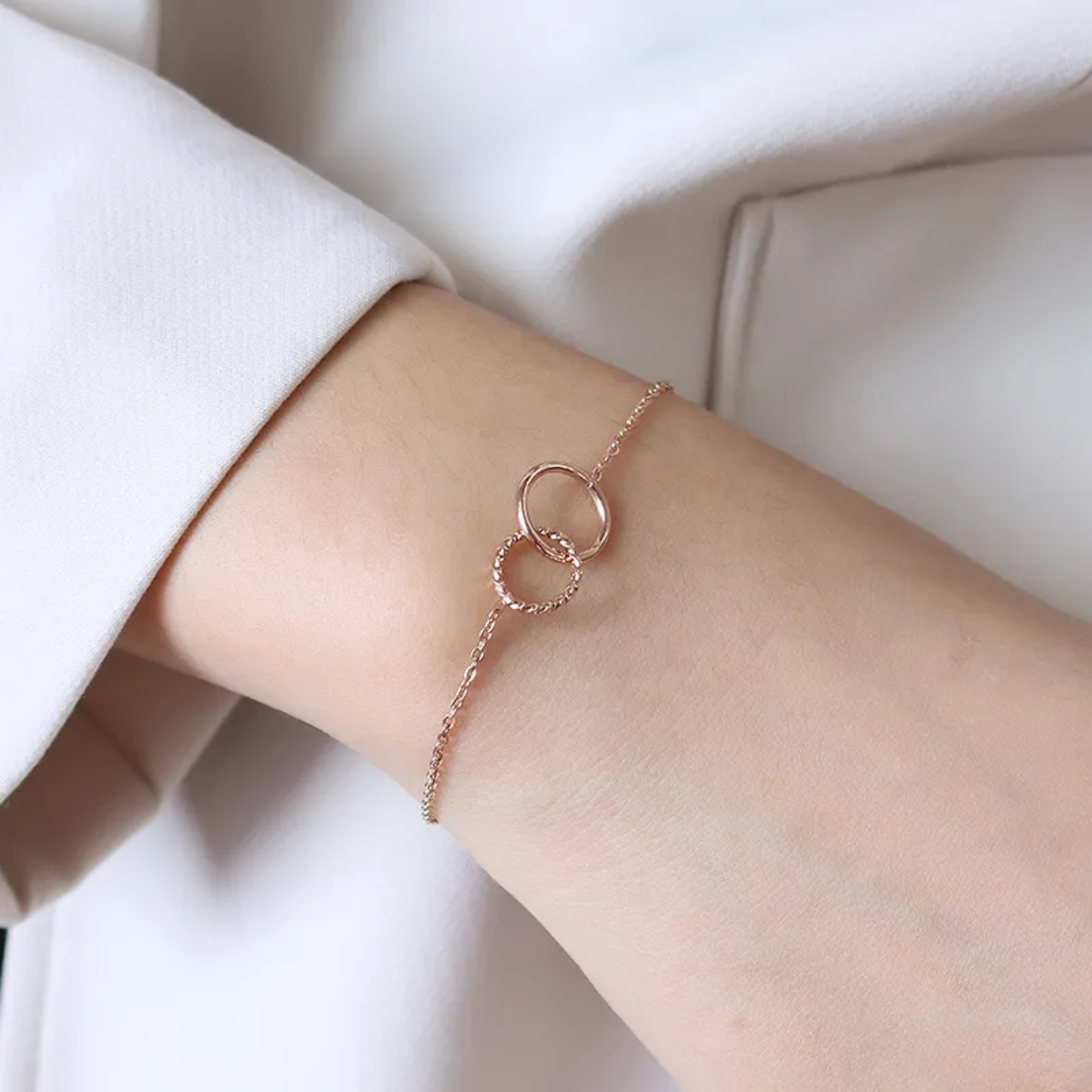 Pulsera Doble Aro Acero Titanio