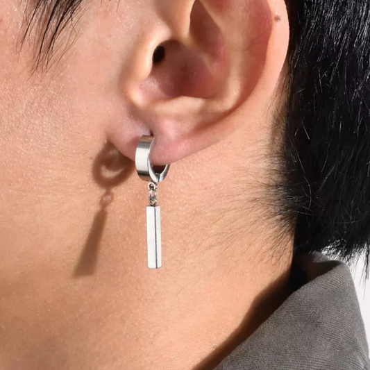 Argollas Huggies Dije Cilindro Acero Inoxidable