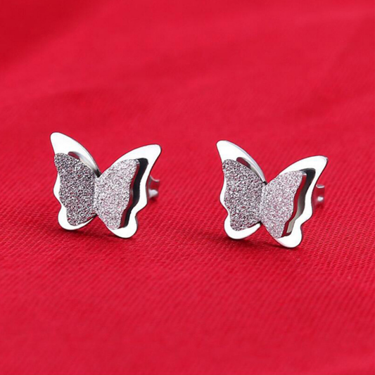 Pendientes Mariposa Acero Inoxidable