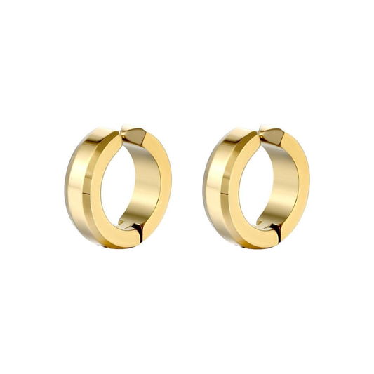 Argollas Huggies Presión Acero Inoxidable