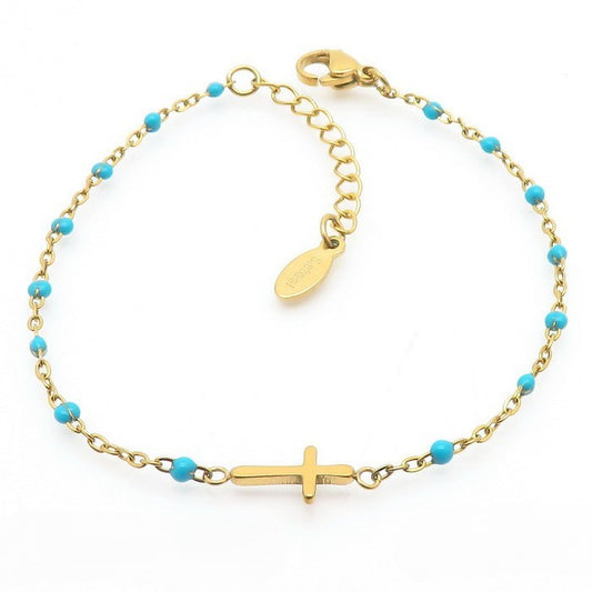 Pulsera Acero Inoxidable Cuencas Cruz