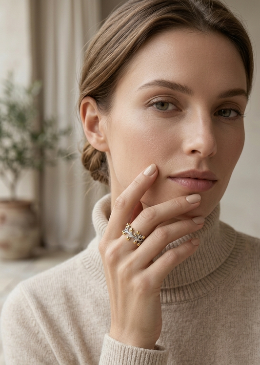 Anillo Ajustable Acero Inoxidable Ramas