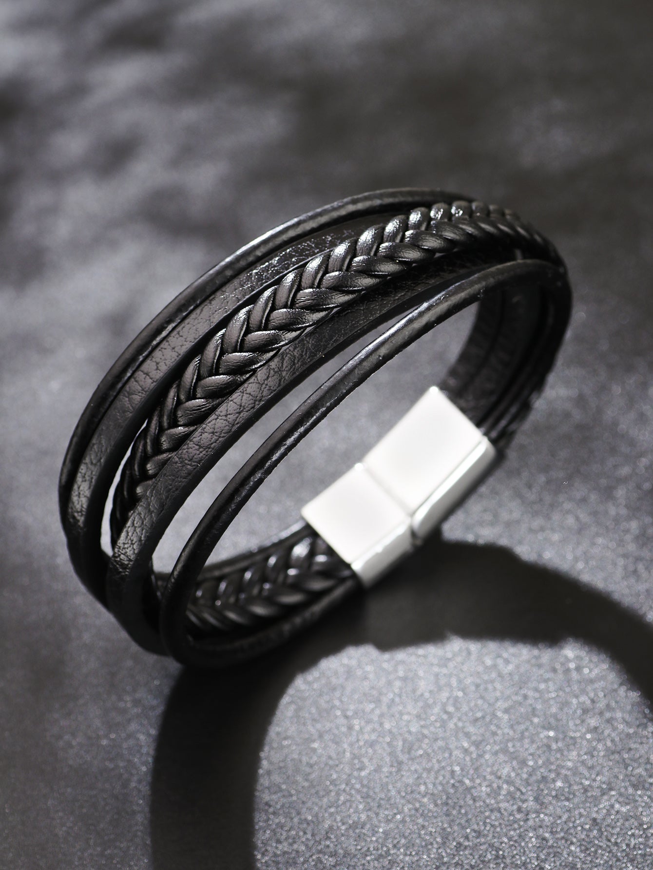 Pulsera Hombre Sencilla Cuero Sintético