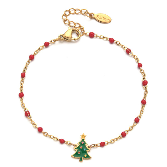 Pulsera Acero Inoxidable Cuencas Navideñas