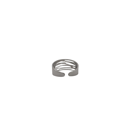 Anillo Ajustable Acero Inoxidable Entrelazado
