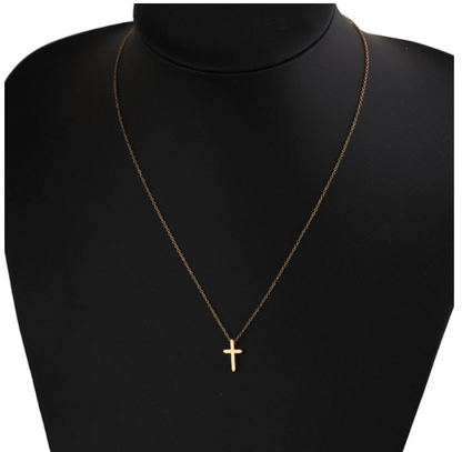 Collar Dije Cruz Grande Acero Inoxidable