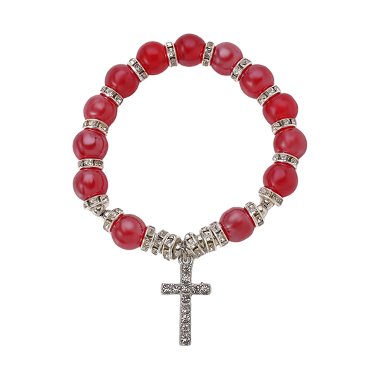 Pulsera Religiosa Cuencas Vidrio