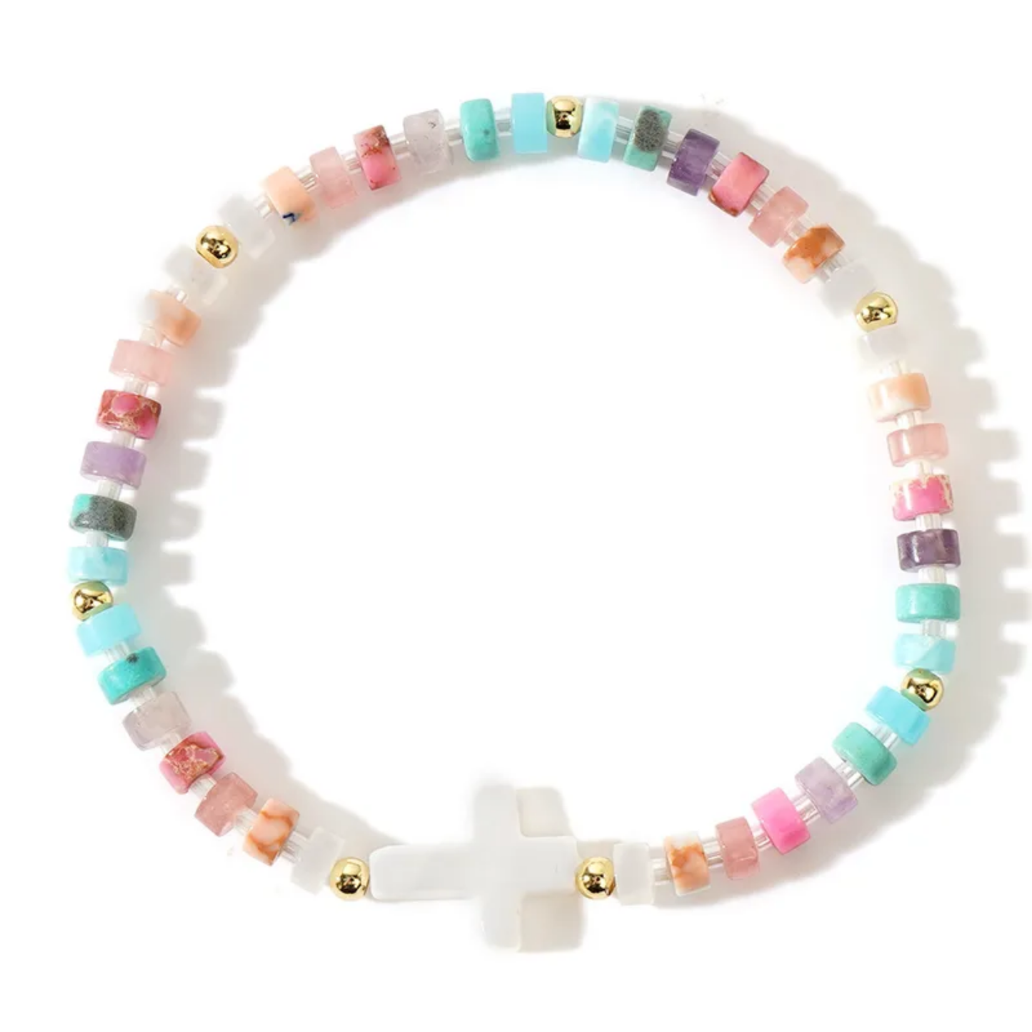 Pulsera Religiosa Pastel Cruz