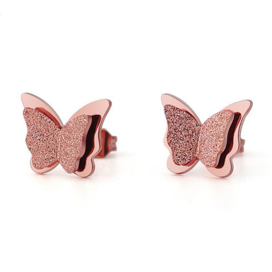 Pendientes Mariposa Acero Inoxidable
