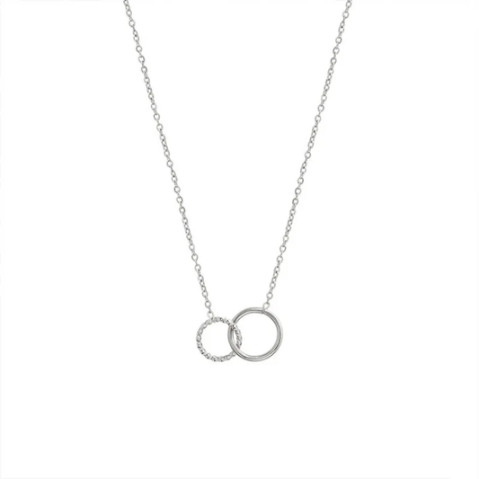 Collar Doble Aro Acero Titanio