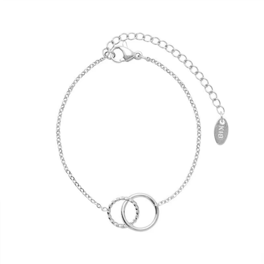 Pulsera Doble Aro Acero Titanio