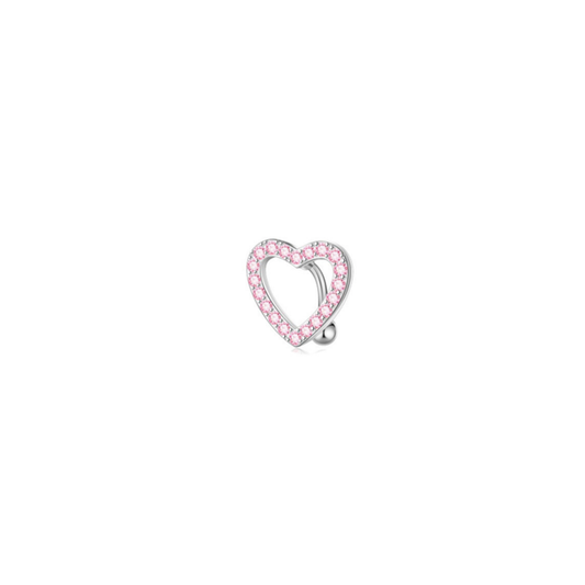 Piercing Ombligo Rosado Acero Inoxidable