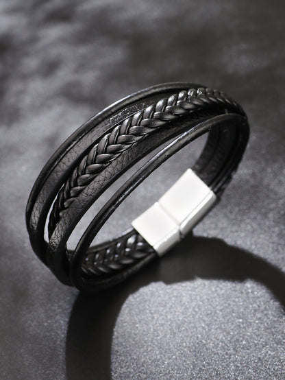 Pulsera Hombre Sencilla Cuero Sintético