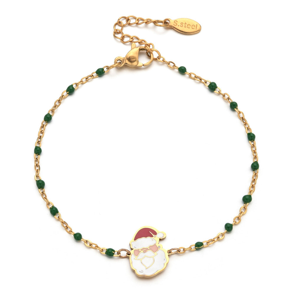 Pulsera Acero Inoxidable Cuencas Navideñas