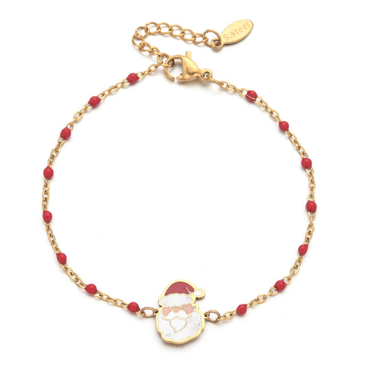 Pulsera Acero Inoxidable Cuencas Navideñas